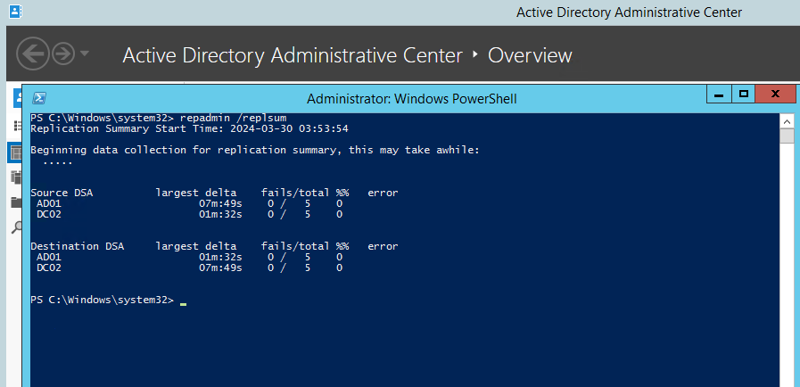 Performing Active Directory Force Replication with All Domain Controllers