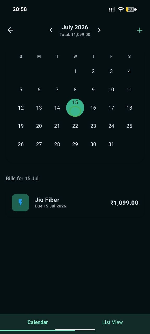 Bills and Reminders